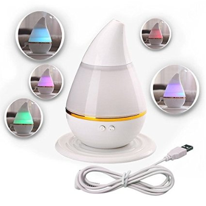 Lily's Gift Colorful LED Ultrasonic Humidifier Air Purifier Mist Diffuser