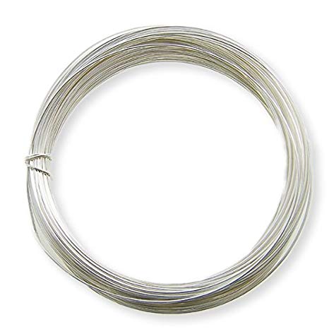 1mm (18 gauge) Craft/Jewellery Making Wire - Non Tarnish - Silver Plated Copper Wire - 4 metres