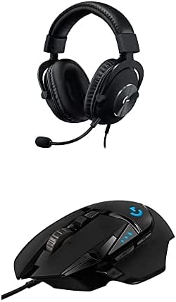 Logitech G Pro X Gaming Headset with Blue VO!CE Technology Bundle with Logitech G502 Hero High Performance Gaming Mouse