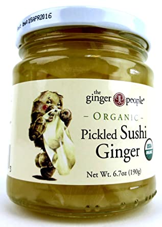 The Ginger People Organic Pickled Sushi Ginger, 6.70 oz Jar Frustration Free Packaging