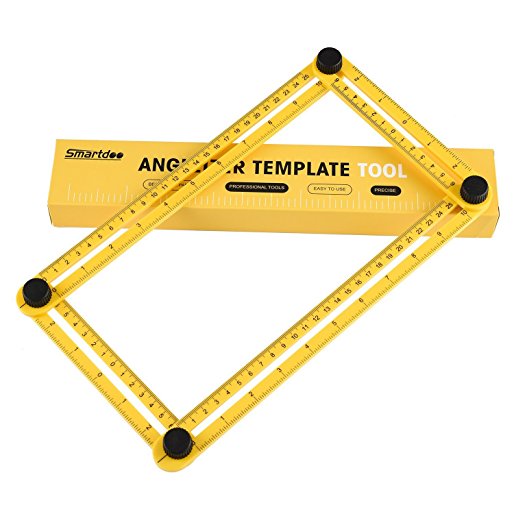 Angle Ruler,Universal Angularizer Ruler - Multi Angle Measuring Tool-With Unique Line Level-Embedded ABS Bolts and Nuts-Angleizer Template Tool