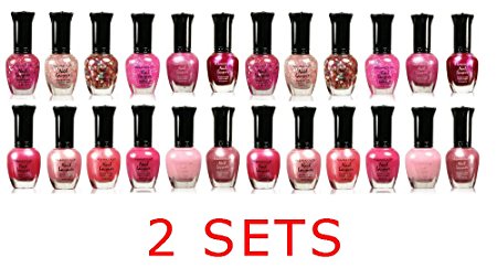 Awesome Pink Colors Assorted Nail Polish 12pc Set - 2 SETS