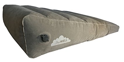 Inflatable Portable Bed Wedge With Quick Inflate/Deflate Valve and Soft Surface