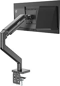 MSI MAG MT201 - Premium Heavy Duty Single Monitor Stand Arm, Supports 17-49" Screens and 44 lbs, VESA Compatible, Adjustable Spring Assisted Mount, Clamp & Grommet, Quick Release Plate - Black