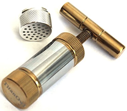 T Press Tool 3.5 Inches Engineered Brass Cylinder Heavy Duty Metal T Shape, Spice Pollen, Tincture Crusher,Two-ton Color