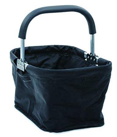 RSVP Fabric Collapsible Market Basket, Black