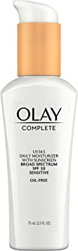 Olay Complete Defense Daily UV Moisturizer SPF 30, Sensitive Skin 2.5 fl oz (75 ml)