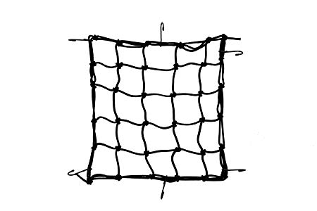 ABN Heavy Duty Multi-Purpose 15" x 15" Cargo Net for Motorcycles and ATVs