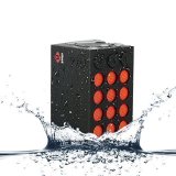 Waterproof Portable Wireless Outdoor Speaker Geega Ultra Bass Mini Sports Rechargeable Audio Selfie Hands Free Calling with Mic Bluetooth Speaker Black and Red