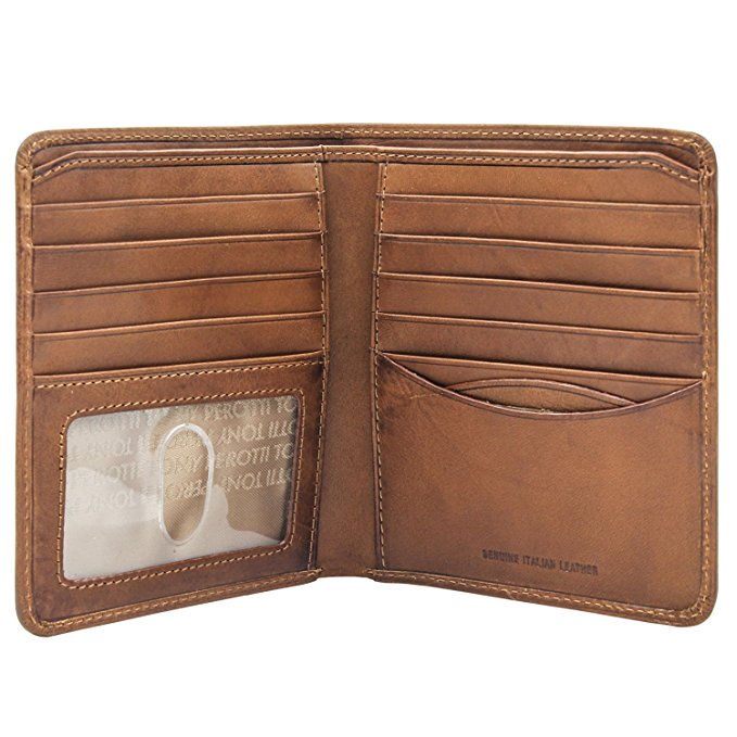 [Custom]Tony Perotti Italian Leather Hipster Bifold Wallet with ID Window