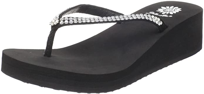 Yellow Box Women's Custard Wedge Flip Flop