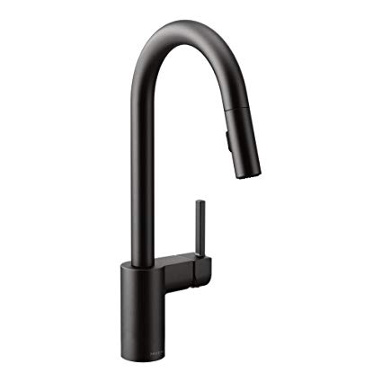 Moen 7565BL Align One-Handle High Arc Pulldown Kitchen Faucet, Matte Black