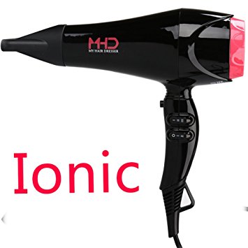 2000W Ionic Hair Dryer 2 Speed 3 Heat Cool Button Powerful Blow Dryer Light Weight 1.8M Cable AC Hairdryer