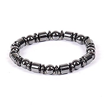 Magnetic Healthcare Bracelet MEIQING Weight Loss Magnetic Therapy Round Stone Bracelet Health Care Black