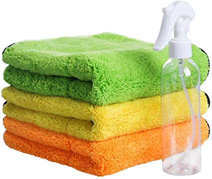 DEDC 3 Pack Car Soft Microfiber Towels, Extra Thick Microfiber Towel Absorbent Dust Cloths Lint Free Cloth for Car/Windows/Screen, 15"x17.7"