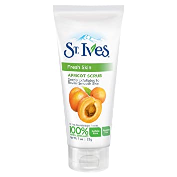St. Ives Fresh Skin Invigorating Apricot Scrub Unisex 1 oz travel size (Pack of 3
