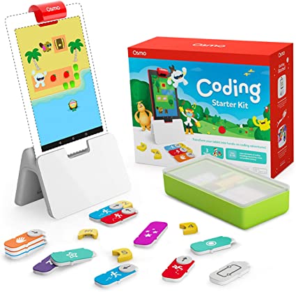 Osmo - Coding Starter Kit for Fire Tablet - 3 Educational Learning Games - Ages 5-10  - Learn to Code, Coding Basics & Coding Puzzles - STEM Toy Fire Tablet Base Included