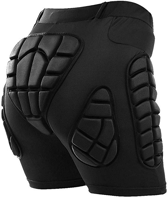 TOMSHOO Hip Protection Pads Shorts, Upgrade Hip Protection Pads,3D EVA Hip Bone Protection Pad Impact Resistance Lightweight Protective Gear for Ski Skate Snowboard Skating