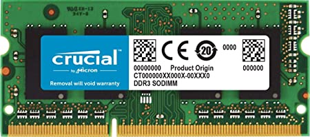 Crucial 4GB Single DDR3L 1600 MT/s (PC3-12800) SODIMM 204-Pin Memory - CT51264BF160B