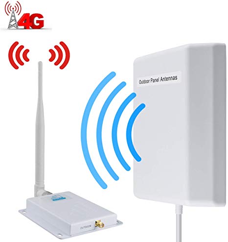 AT&T Signal Booster 4G LTE Cell Phone Signal Booster ATT T-Mobile Cell Signal Booster High Gain Cell Phone Booster HJCINTL FDD 700Mhz Band 12/17 Mobile Phone Signal Booster for Home