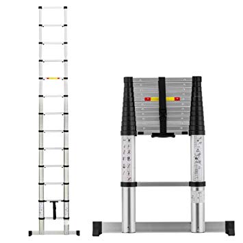 12.5ft EN131 13 Step Profession Telescoping Extension Ladder Aluminum Telescopic Multi Purpose ladder