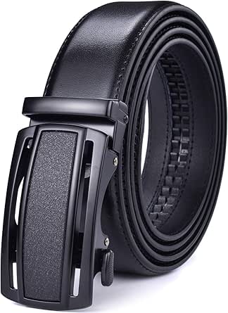 Men Belts Leather Male Slide Ratchet Work Dress Strap w Interchangeable Buckle Beltox