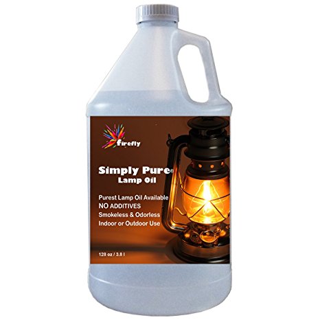 Firefly Paraffin Lamp Oil - 1 Gallon - Odorless & Smokeless - Simply Pure - Ultra Clean Burning