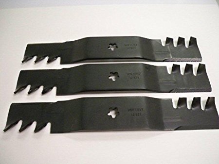 Set of 3, Made In USA Heavy Duty Replacement Mulching Blades For Craftsman, Poulan, Husqvarna Blade Numbers 187255, 187256, or 187254