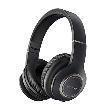 Active Noise Cancelling Bluetooth Headphones, BlitzWolf Wireless Headphones, Wireless Foldable Over-Ear Headphones, Up to 20H Playtime, HiFi Stereo and Mic, Wireless and Wired Mode for Smartphone TV PC Tablet(Black)