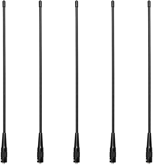 Retevis Two Way Radio SMA-F Antenna, 144/430MHz Dual Band Antenna,2.15dBi High Gain Antenna for BaoFeng UV-5R BF-F8HP Retevis RT29 RT-5R RT5 RT-5RV RT21V RT86 RT7 RT6 RT84 Walkie Talkies (5 Pack)