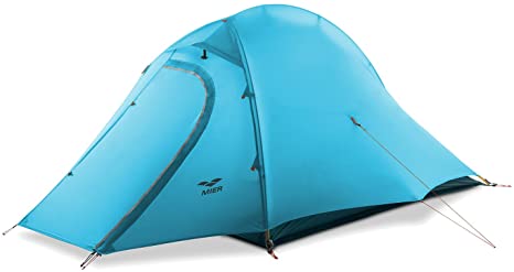 MIER 2 Person Camping Tent with Footprint Waterproof Backpacking Tent, Lightweight and Quick Setup