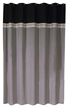 Lush Decor Terra Shower Curtain, 72 X 72 Inch, Black/Silver