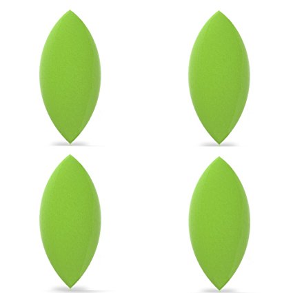 PRO Beauty Sponge Blenders: 4pc Green Oval Makeup Sponge Dupe; Blend Foundation, Highlight and Contour Like a Pro! Makeup Applicators for Sheer Flawless Coverage; Compares to the Original