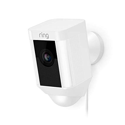 Ring Video Spotlight Camera with 2-Way Talk and Siren, White