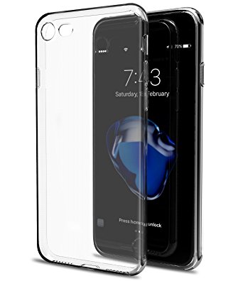 TOZO Case for iPhone 7, Clear Soft TPU Gel Skin [1.0mm Ultra Thin] slim Soft Protective Cover for iPhone 7 (2016) 4.7inch. [Clear]