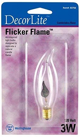 10 each: Westinghouse Flicker Flame Shaped Light Bulb (03756)