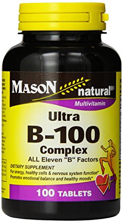 Mason Natural Vitamin Ultra B-100 Complex Tablets, 100-Count Bottle