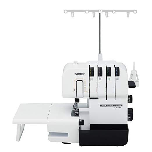 Brother Serger, ST4031HD, Strong and Tough Serger, Durable Metal Frame Construction, Large Extension Table, 1,300 Stitches per Minute