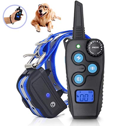 FRUITTEAM Remote Dog New Training Collar, IPX7 Rainproof and Rechargeable Collar with 3 Training Modes, Beep,Vibration and Shock, E-Collar for Puppy, Small, Medium, Large Dog Trainer