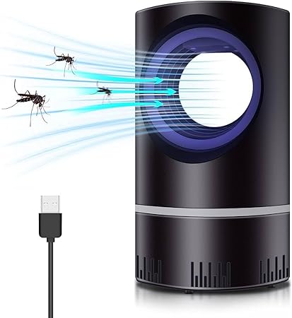TRIXES Mosquito Killer lamp, Insect Bug Zapper Trap Killer LED Lamp, Electronic Mosquito Killer Machine with Handle (Black)