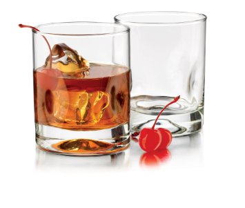 Libbey 4-Piece Impressions Double Old Fashioned Glasses, 12-Ounce, Clear