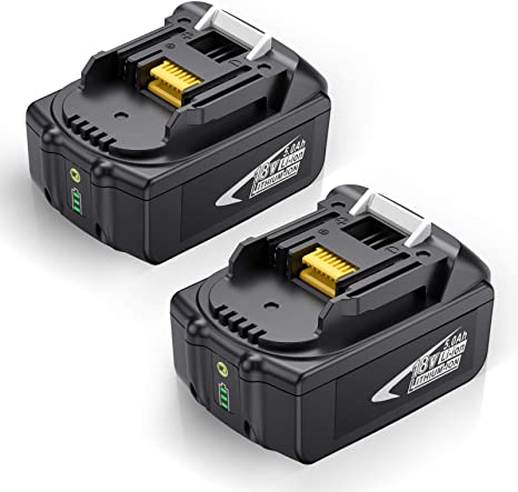 Abaige 2 Pack 18V 5.0Ah BL1860B-2 Lithium Battery Replace for Makita 18V Battery BL1860 BL1850 BL1840 BL1830 LXT-400 18-Volt Cordless Power Tools Batteries