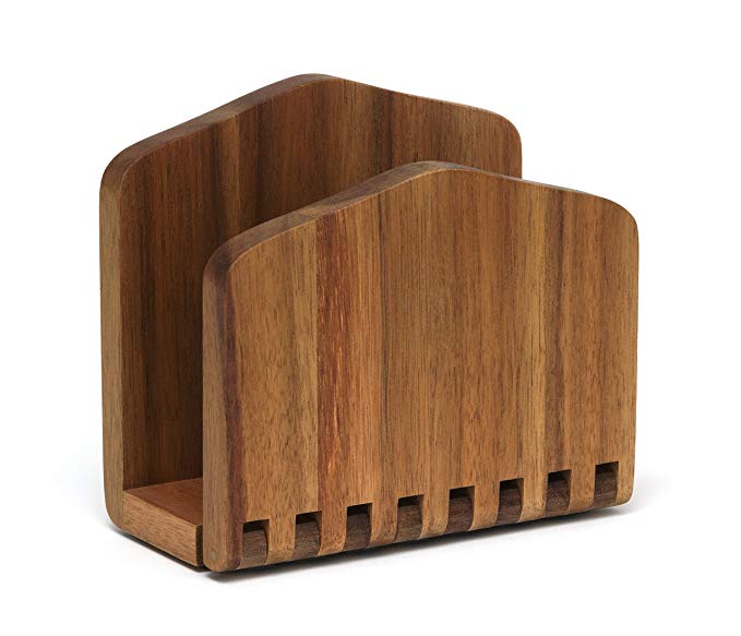 Lipper International 1160 Acacia Wood Adjustable Napkin Holder, 6-1/2" x 3-1/4" x 6"