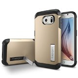 Galaxy S6 Case Spigen HEAVY DUTY Tough Armor Case for Samsung Galaxy S6 EXTREME PROTECTION - Retail Packaging - Champagne Gold SGP11338