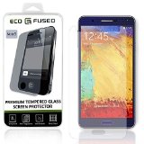 Eco-Fused Premium Tempered Glass Screen Protector for Samsung Galaxy Note 3 - Glass Screen Protector with Oleophobic Coating - Anti Fingerprint and Scratch - Perfect Clarity and Touch