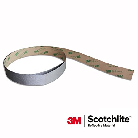 Salzmann 3M Scotchlite Reflective Sticker, High Visible Reflective Sticker, Silver, 1-Inch by 39-Inch, 1 Roll