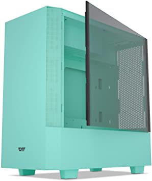 darkFlash V22 Mint Green ATX Micro ATX Mini ITX M-ATX Computer Case Tower with Magnetic Design Wide Open Door Opening Swing Type Tempered Glass Side Panel w/Vertical Graphics Card Installation