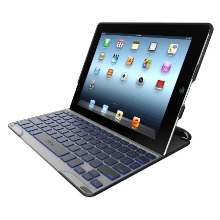 ZAGG PROfolio  Ultrathin Case with Backlit Bluetooth Keyboard for iPad 2/3/4-Black