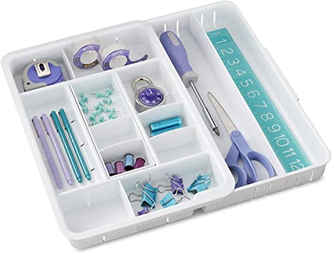 YouCopia Small Stuff DrawerFit Organizer, One Size, White