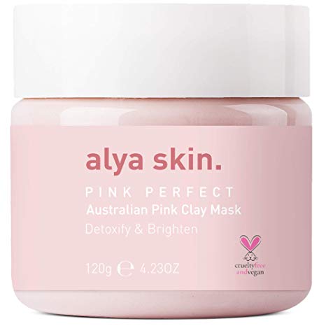Alya Skin - Australian Pink Clay Mask | 100% Natural Kaolin Clay | Detox, Cleanse & Purify your Skin | 4.23 oz 120gm